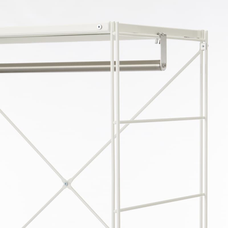 スチールユニットシェルフ　ワードローブセット　ライトグレー