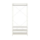 スチールユニットシェルフ　ワードローブセット　ライトグレー