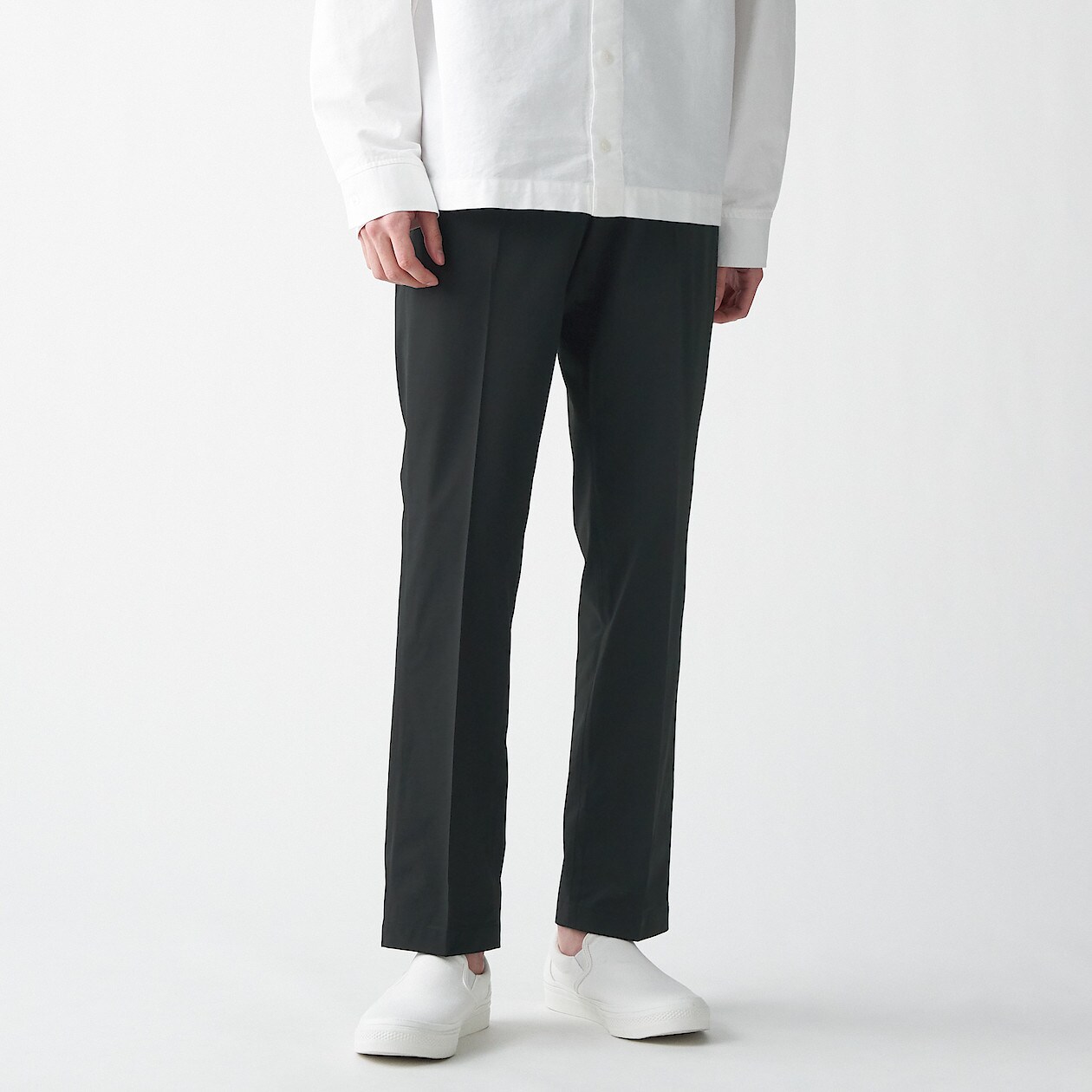 縦横ストレッチノータックパンツ 紳士７９ 黒 パンツ 紳士 メンズ 通販 無印良品