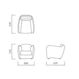 ［ＩＤＥＥ］ＭＩＮＩ　ＭＩＬＬＥＲ　ＡＲＭ　ＣＨＡＩＲ　ＧＲＡＹ