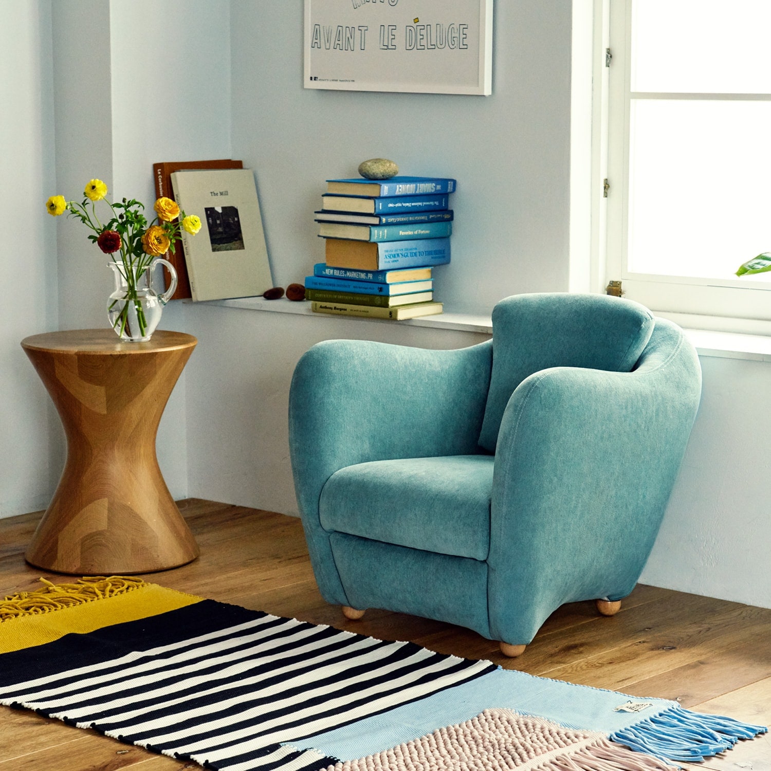 ［ＩＤＥＥ］ＭＩＮＩ　ＭＩＬＬＥＲ　ＡＲＭ　ＣＨＡＩＲ　ＢＬＵＥ　ＧＲＡＹ