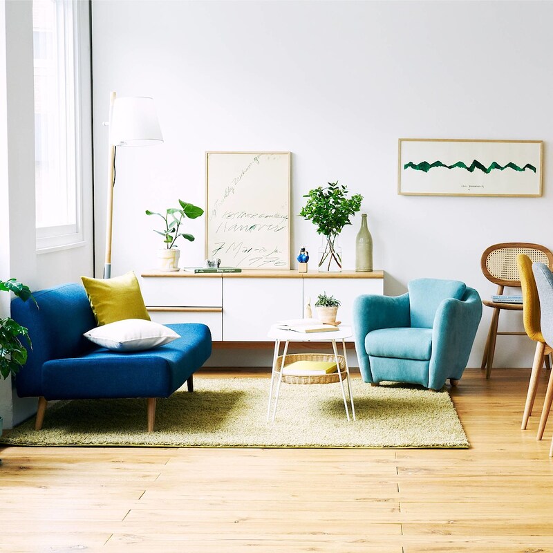 [IDEE]MINI MILLER ARM CHAIR BLUE GRAY 無印良品