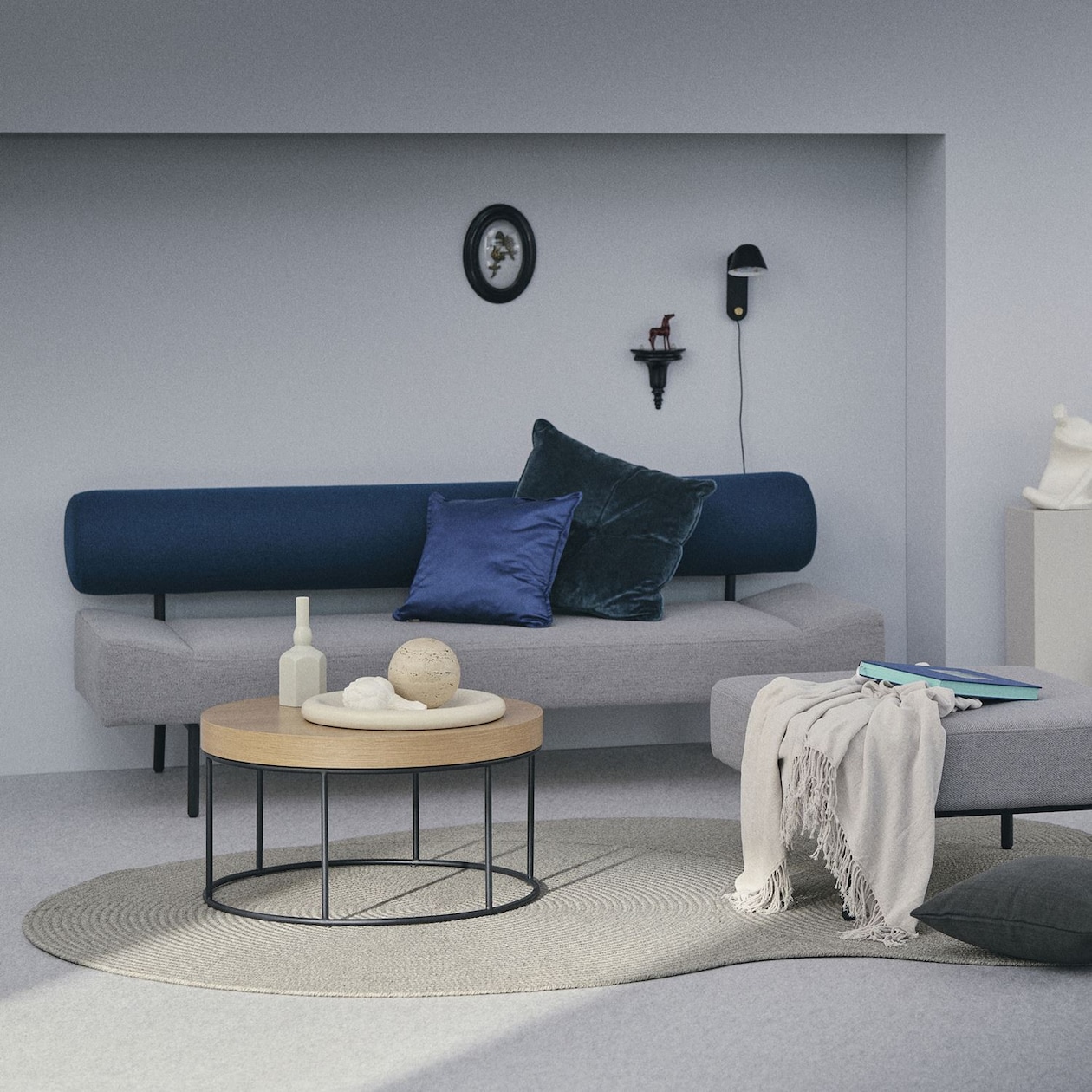 ［ＩＤＥＥ］ＤＩＶＡＮＣＯ　ＳＯＦＡ　Ｒ　ＮＡＶＹ／ＧＲＡＹ