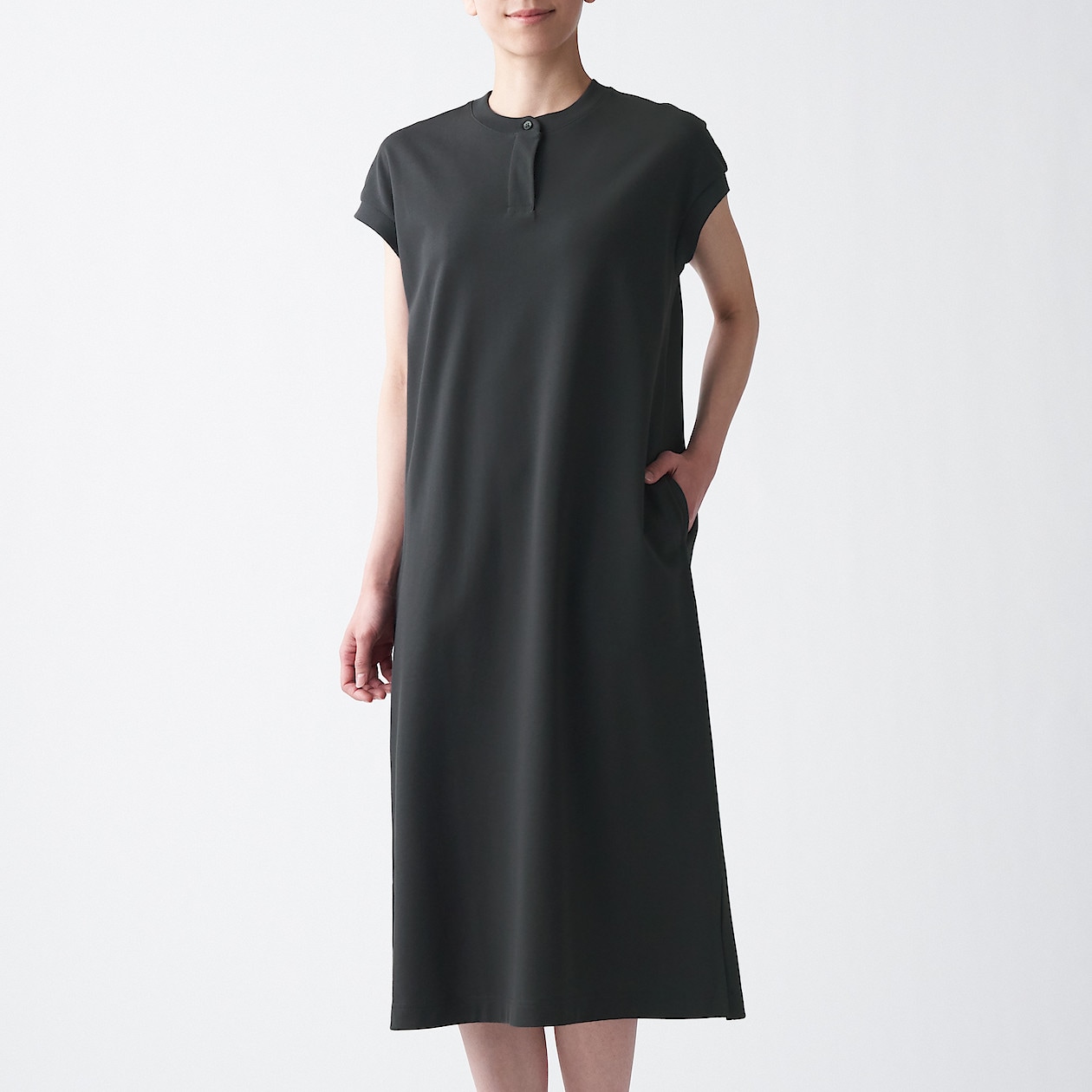 鹿の子フレンチスリーブワンピース ｍ ｌ ダークブラウン ワンピース チュニック 婦人 レディース 通販 無印良品