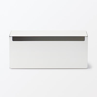 スチールタップ収納箱フラップ式　約幅３２×奥行１０×高さ１４ｃｍ