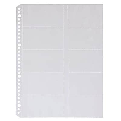 ポリプロピレンリフィール・カードポケット　Ａ４・１０枚・４穴・３０穴対応