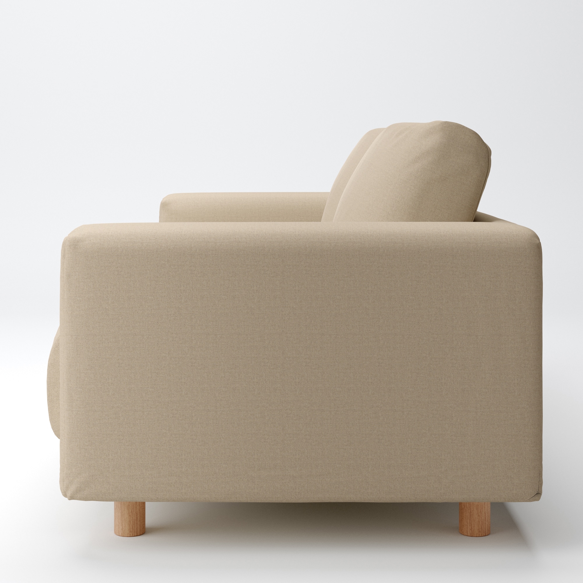 綿帆布　ソファ本体　２．５シーター　フェザーポケットコイル用カバー