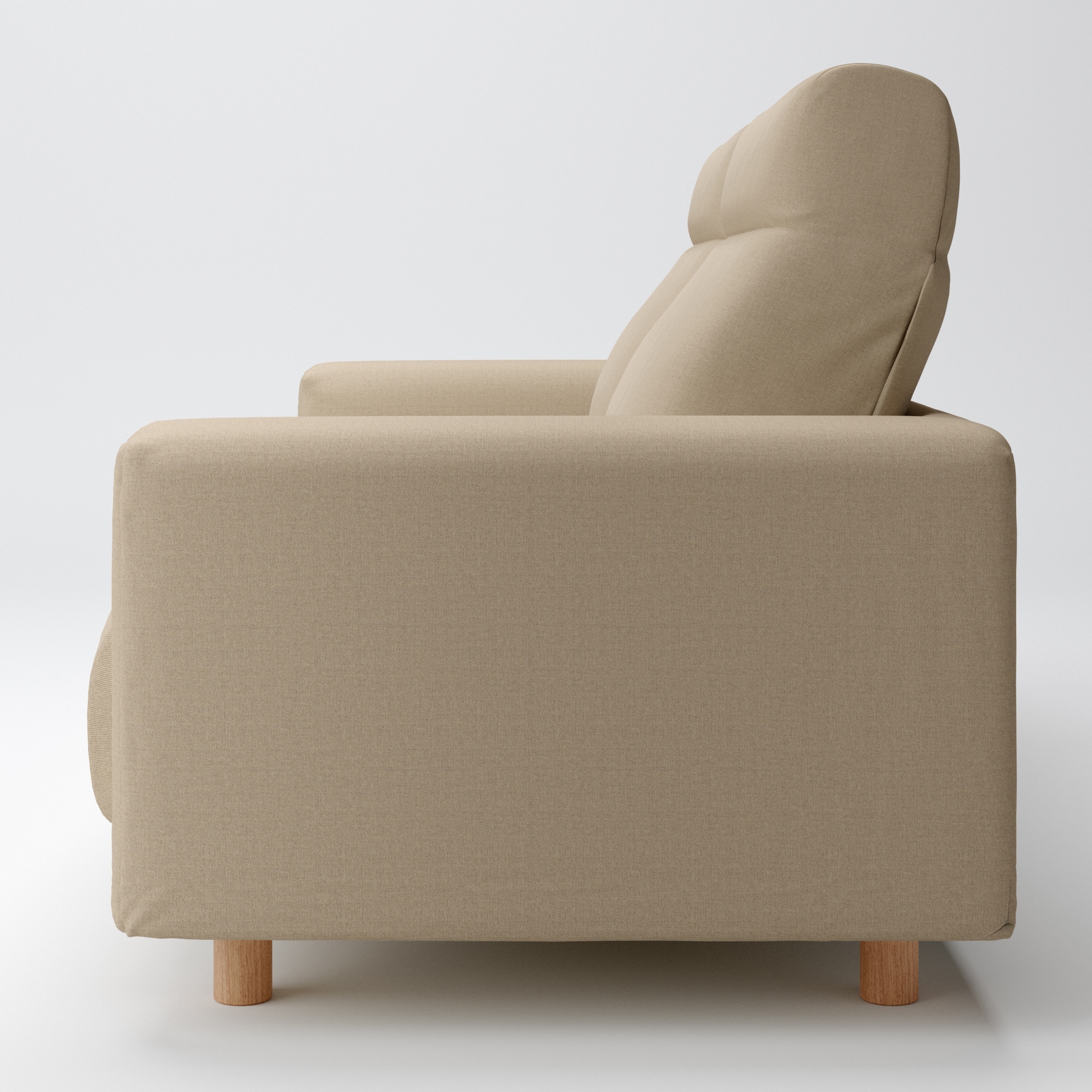 綿帆布　ソファ本体　２．５シーター　フェザーポケットコイル　ハイバック用カバー