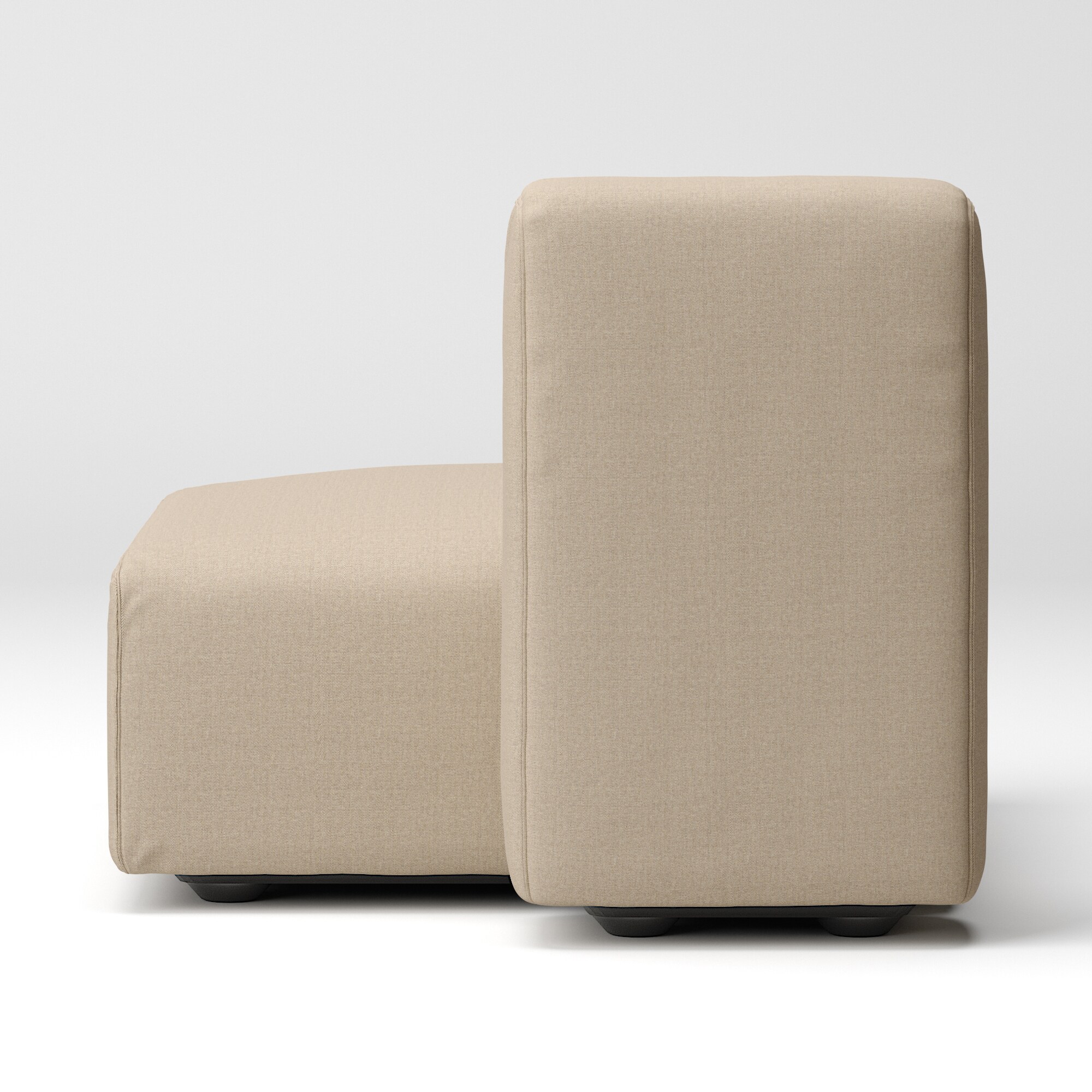 綿帆布　ユニットソファ　ハーフバックレスト　大