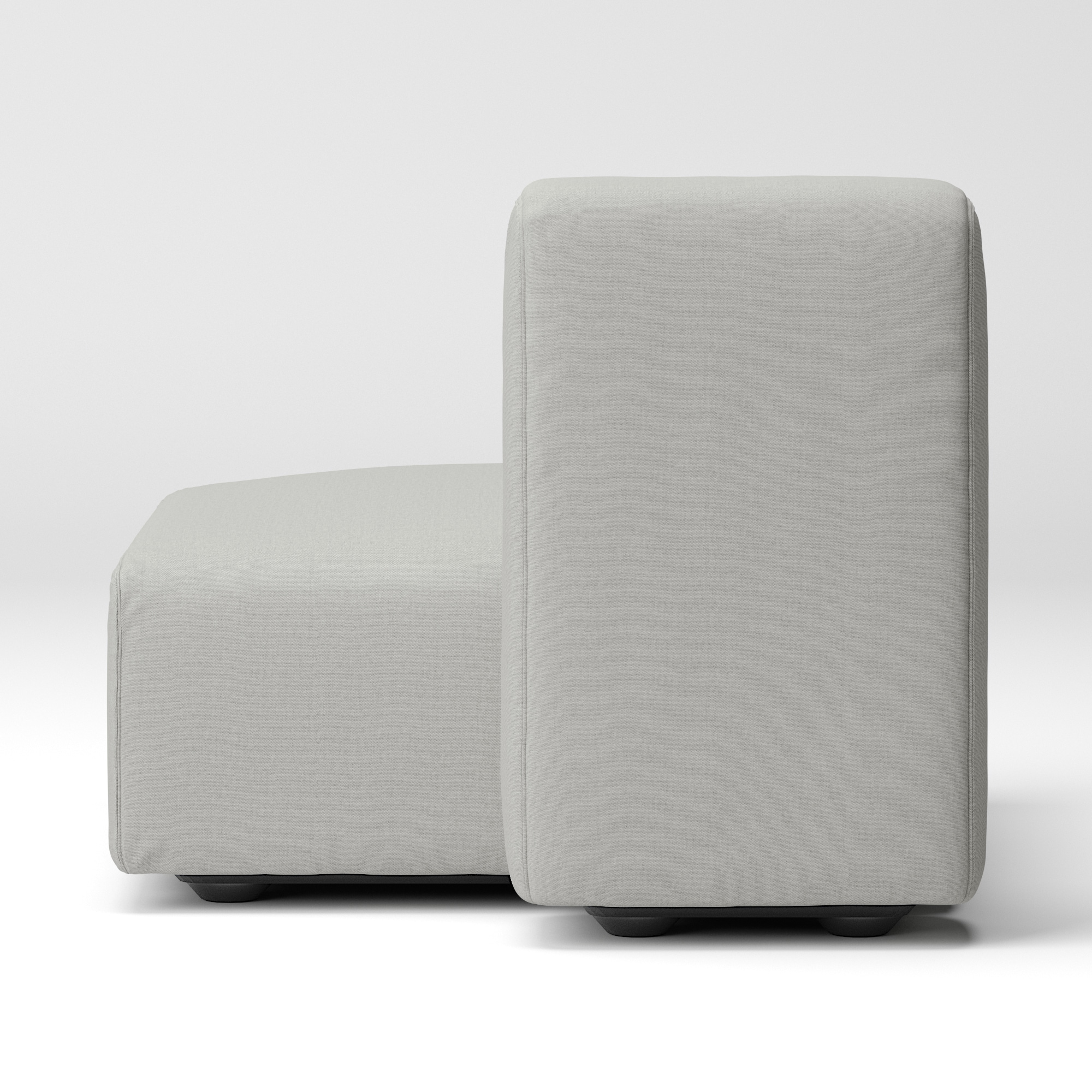 綿帆布　ユニットソファ　ハーフバックレスト　大