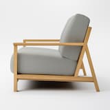 綿帆布　ソファ本体　木製フレーム　２シーター　ウレタンポケットコイル用カバー