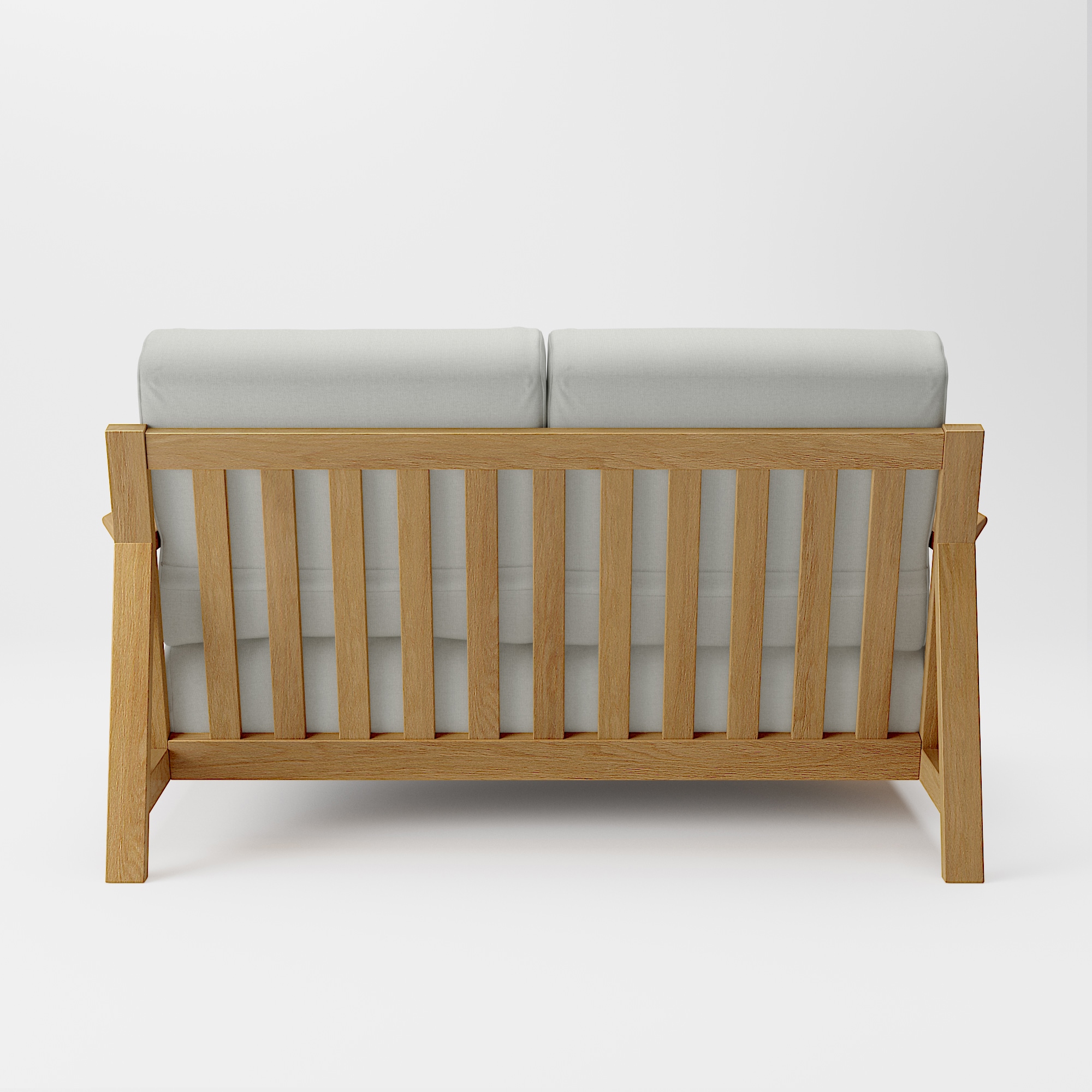 綿帆布　ソファ本体　木製フレーム　２シーター　ウレタンポケットコイル用カバー