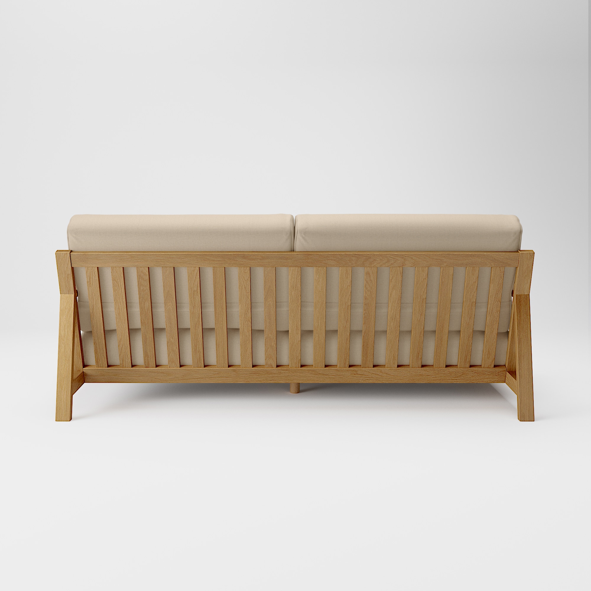 綿帆布　ソファ本体　木製フレーム　３シーター　ウレタンポケットコイル用カバー