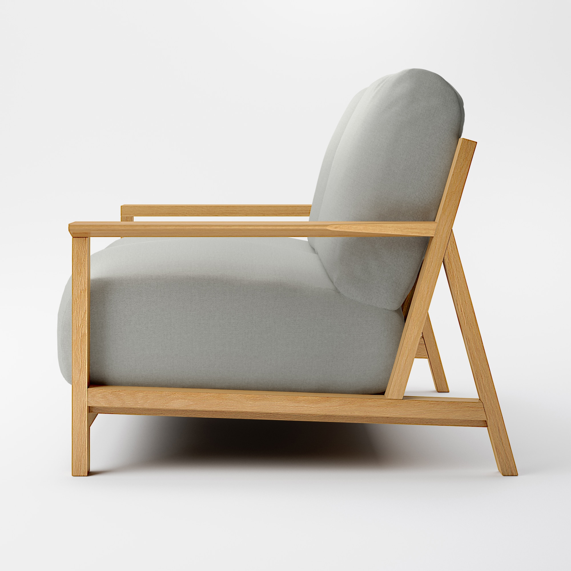 綿帆布　ソファ本体　木製フレーム　２シーター　フェザーポケットコイル用カバー