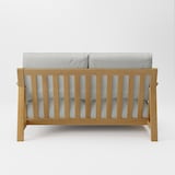 綿帆布　ソファ本体　木製フレーム　２シーター　フェザーポケットコイル用カバー