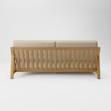 綿帆布　ソファ本体　木製フレーム　３シーター　フェザーポケットコイル用カバー