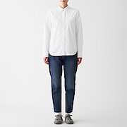 超長綿洗いざらしブロードシャツ 婦人ｘｓ 白 シャツ ブラウス 長袖 七分袖 婦人 レディース 通販 無印良品