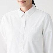 超長綿洗いざらしブロードシャツ 婦人ｘｓ 白 シャツ ブラウス 長袖 七分袖 婦人 レディース 通販 無印良品