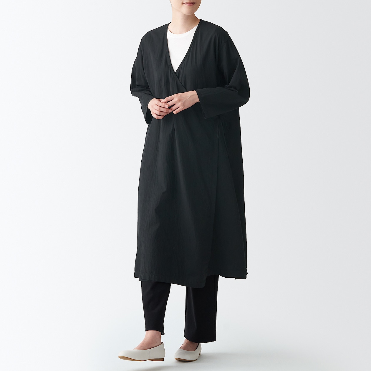 ダブルガーゼ 羽織り ｏｎｅ ｓｉｚｅ 黒 One All お家時間を快適に過ごす服 婦人 レディース 通販 無印良品