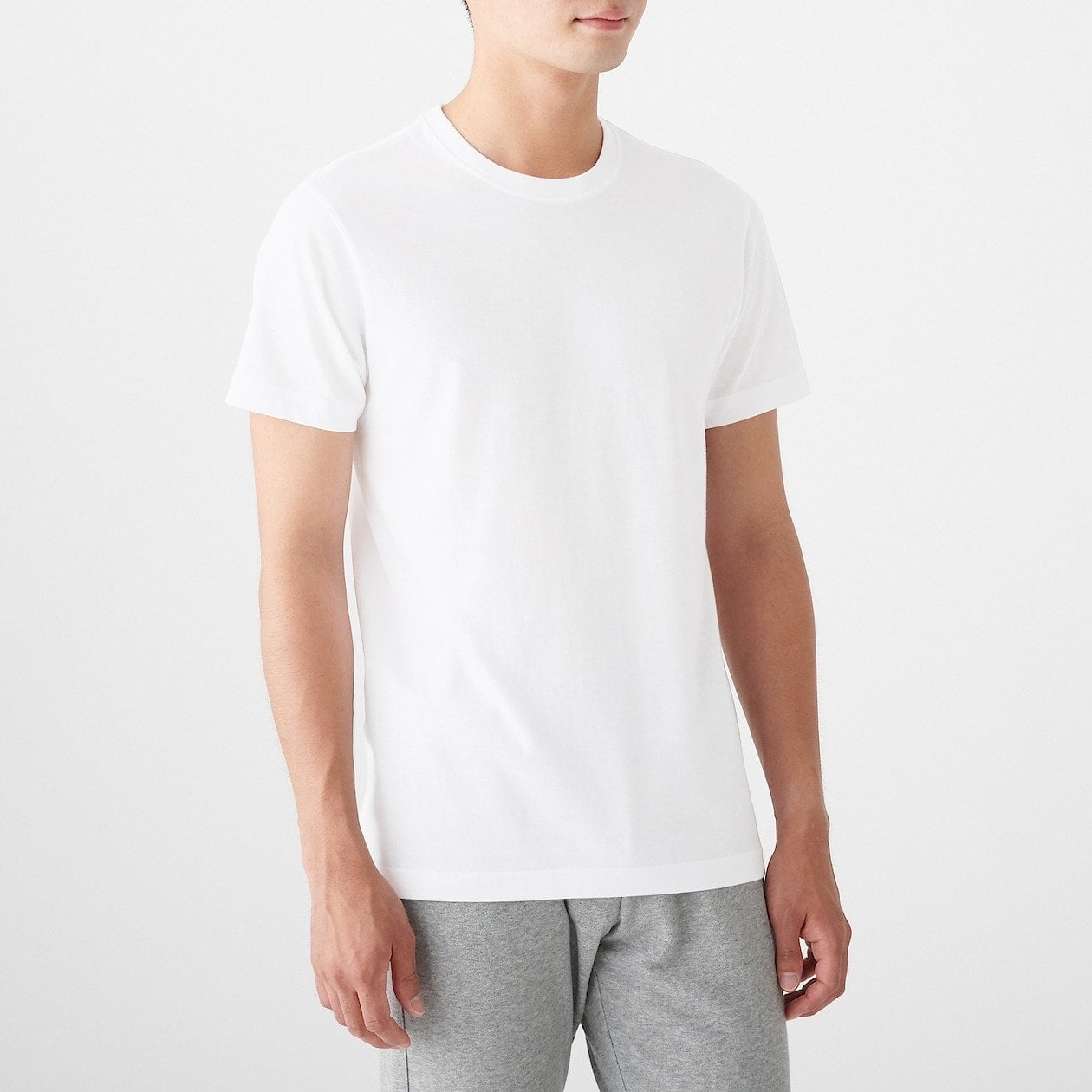 脇に縫い目のない 天竺編み２枚組Ｔシャツ 紳士ＸＳ・白 | 2枚組Tシャツ・タンクトップ | 紳士・メンズ 通販 | 無印良品
