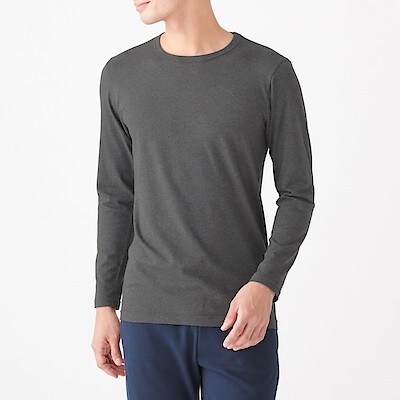 綿であったか 長袖tシャツ 紳士m チャコールグレー あったかインナー 紳士 メンズ 通販 無印良品 綿であったか 長袖tシャツ 紳士m チャコールグレー あったかインナー 紳士 メンズ 通販 無印良品