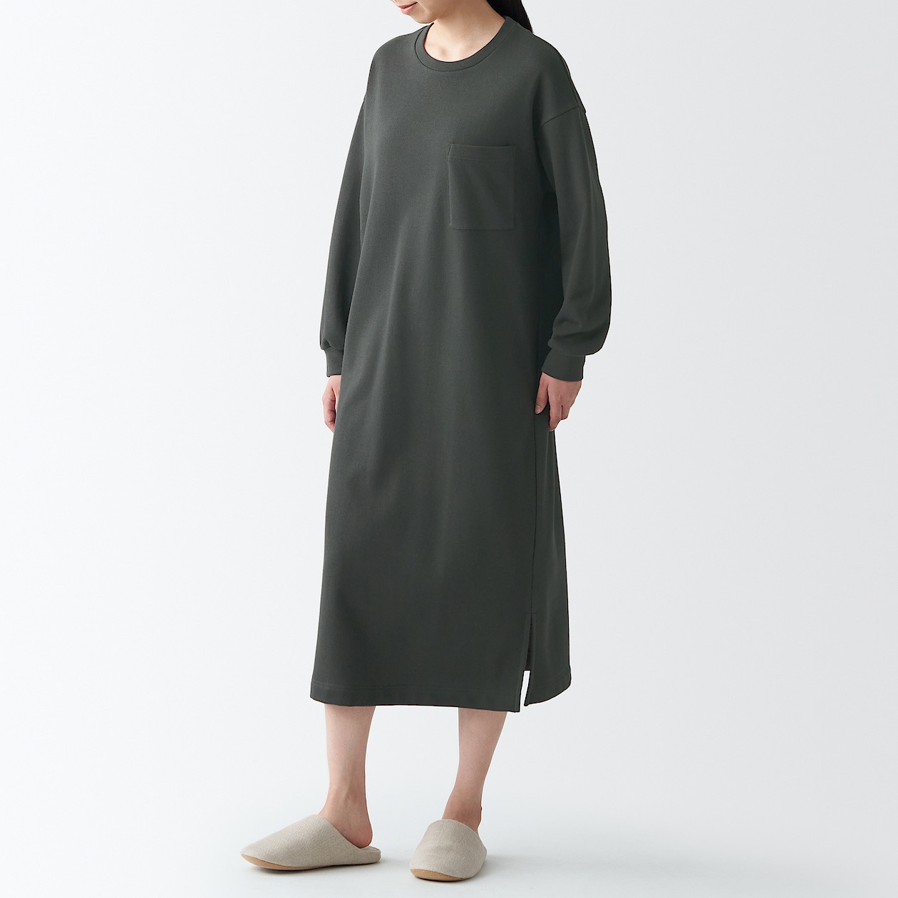 裏毛 ワンピース 婦人ｓ ｍ ダークグレー ルームウェア ホームウェア 婦人 レディース 通販 無印良品