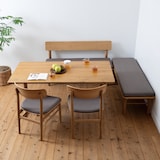 木製　リビングダイニング　背付ベンチ