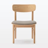 木製　リビングダイニング　チェア　布座