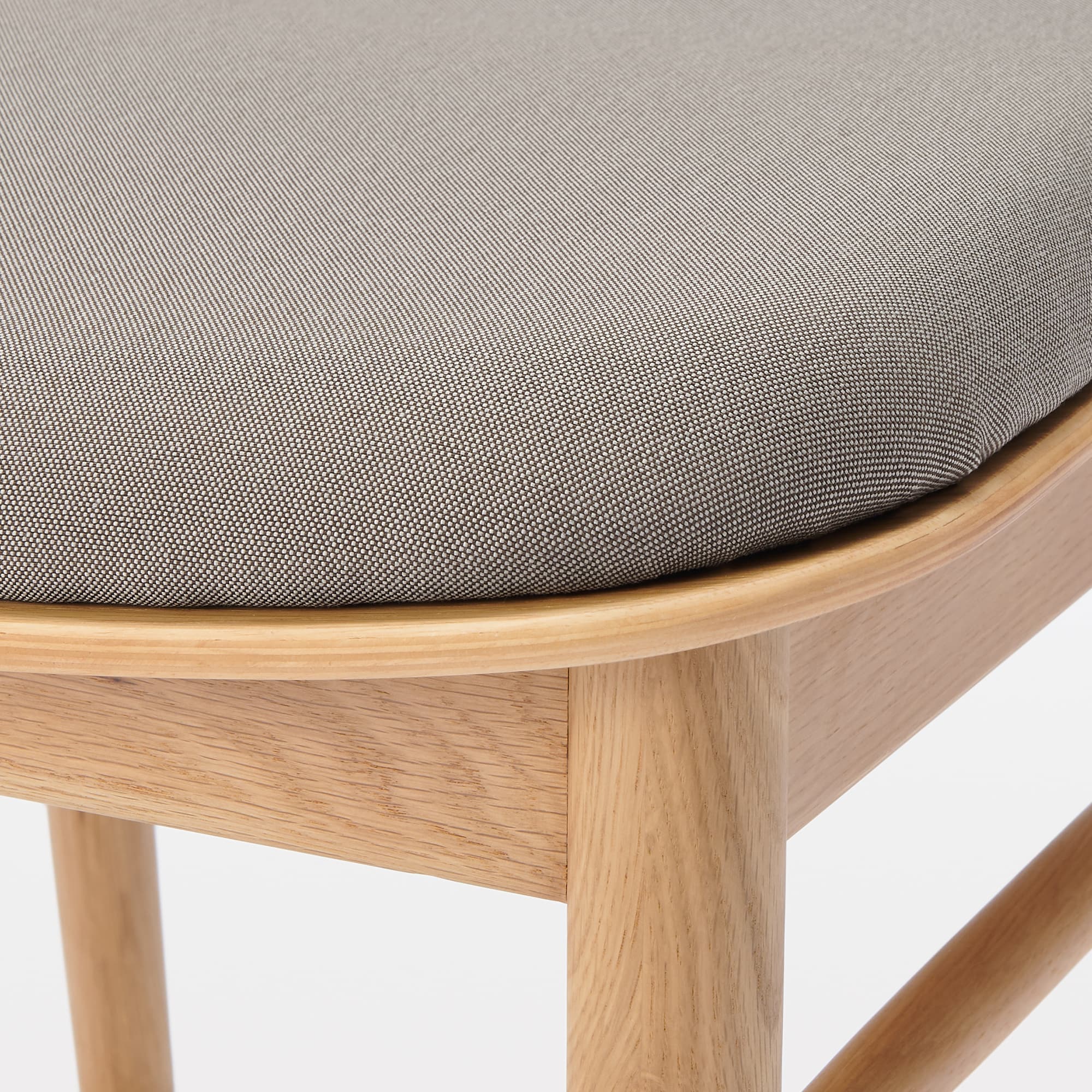 木製　リビングダイニング　チェア　布座