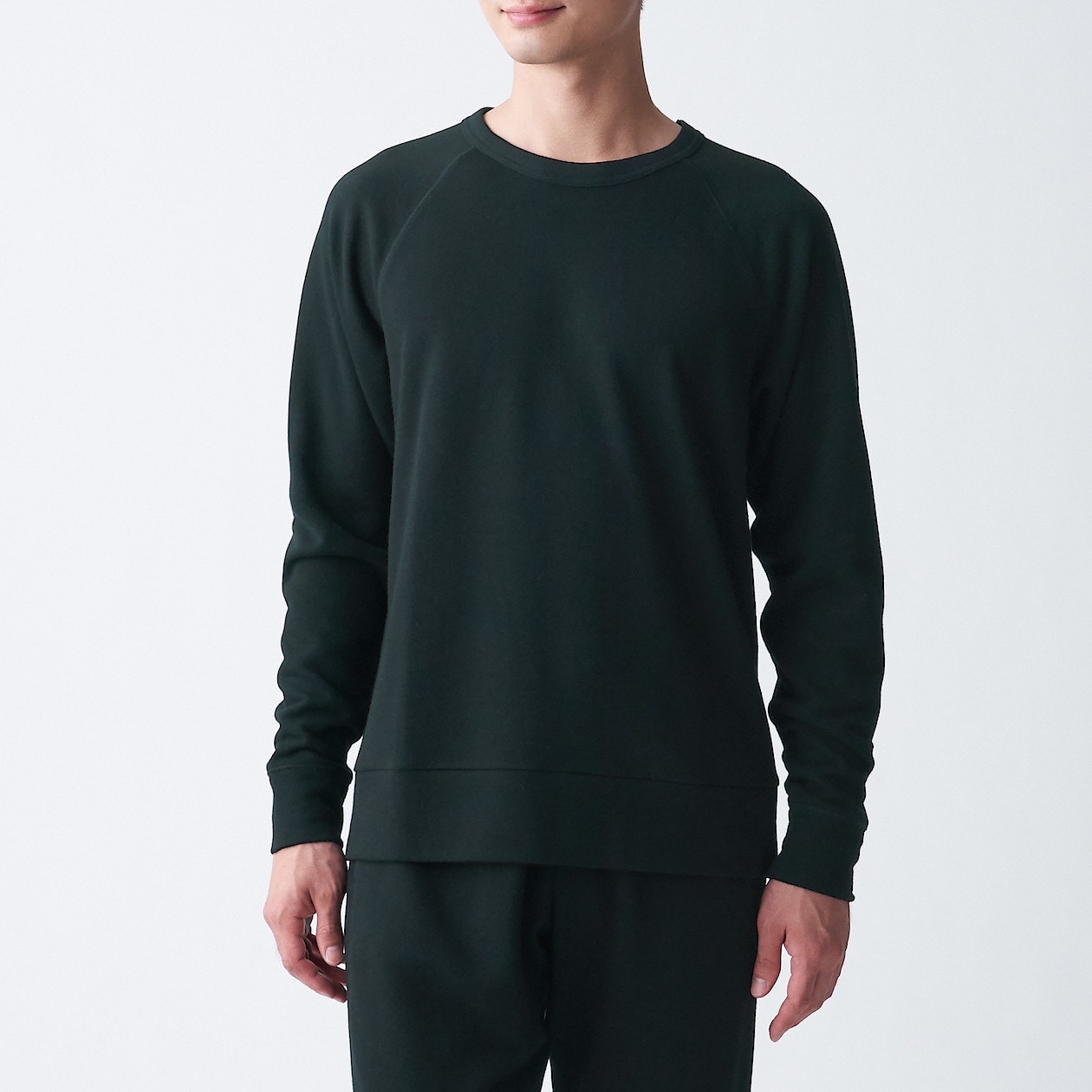 裏毛トレーナー 紳士ｌ 黒 ルームウェア ホームウェア 紳士 メンズ 通販 無印良品