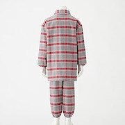 脇に縫い目のない フランネル パジャマ キッズ キッズ１１０ １２５ グレーチェック キッズパジャマ 通販 無印良品