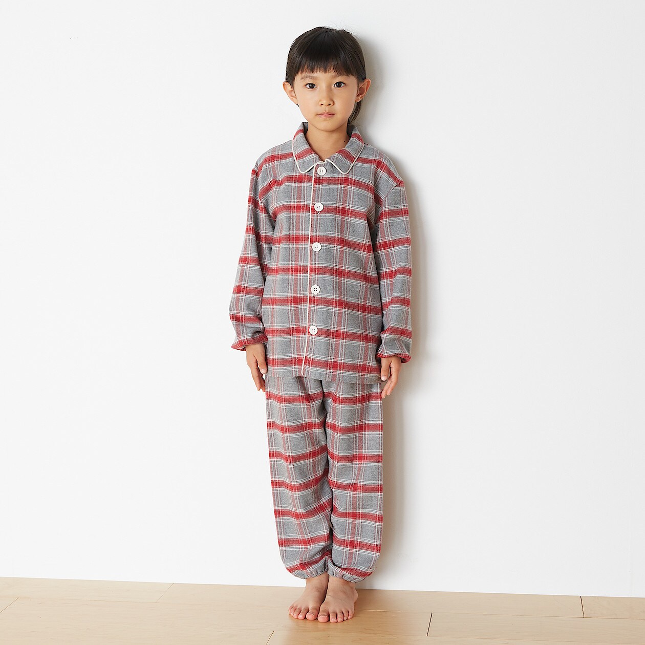 一部予約 無印良品 チェックパジャマ100-110cm kids-nurie.com
