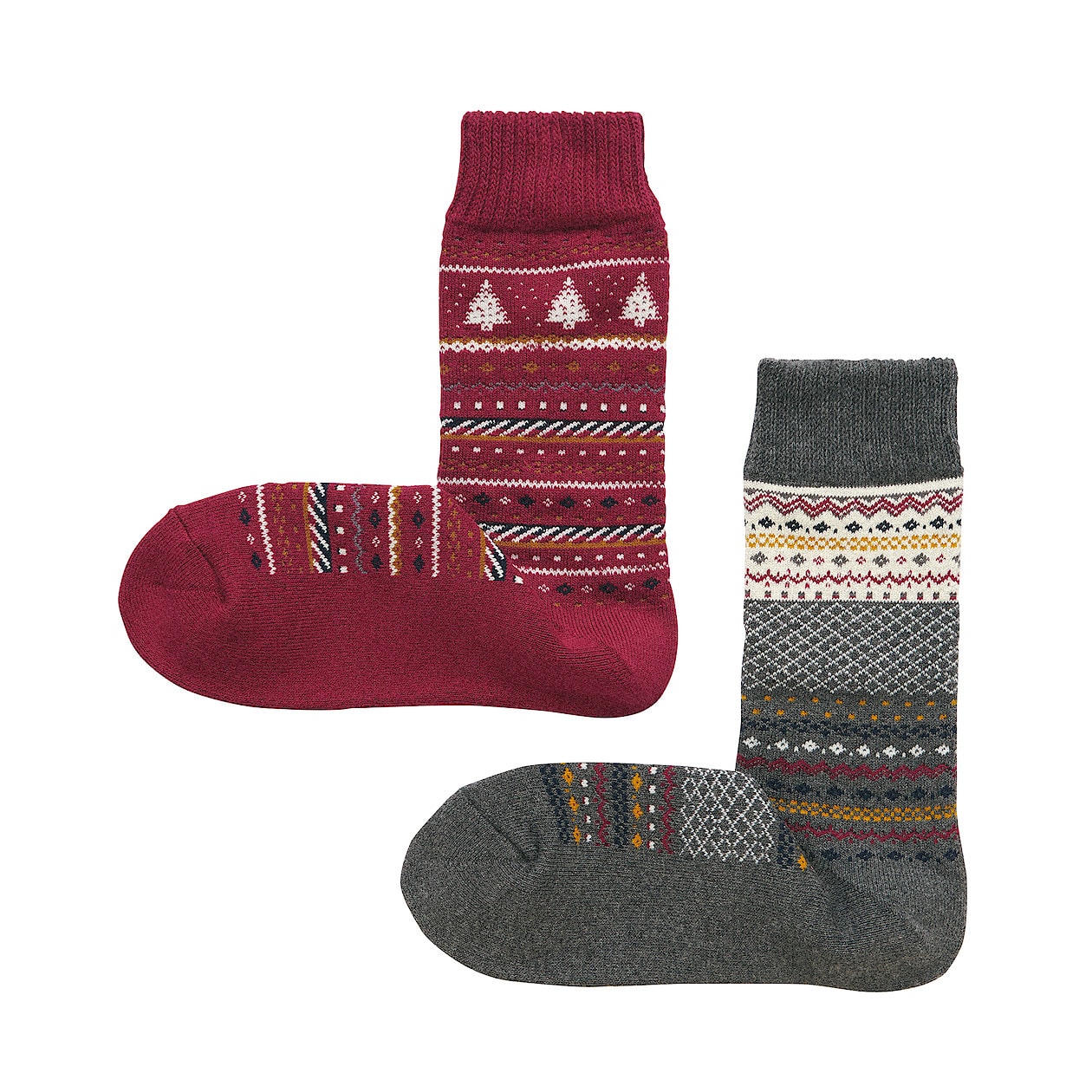 足なり直角 厚手パイル ２色組ルームソックス 柄 紳士 ２５ ２７ｃｍ グレー柄 ルームソックス 靴下 ソックス 紳士 メンズ 通販 無印良品