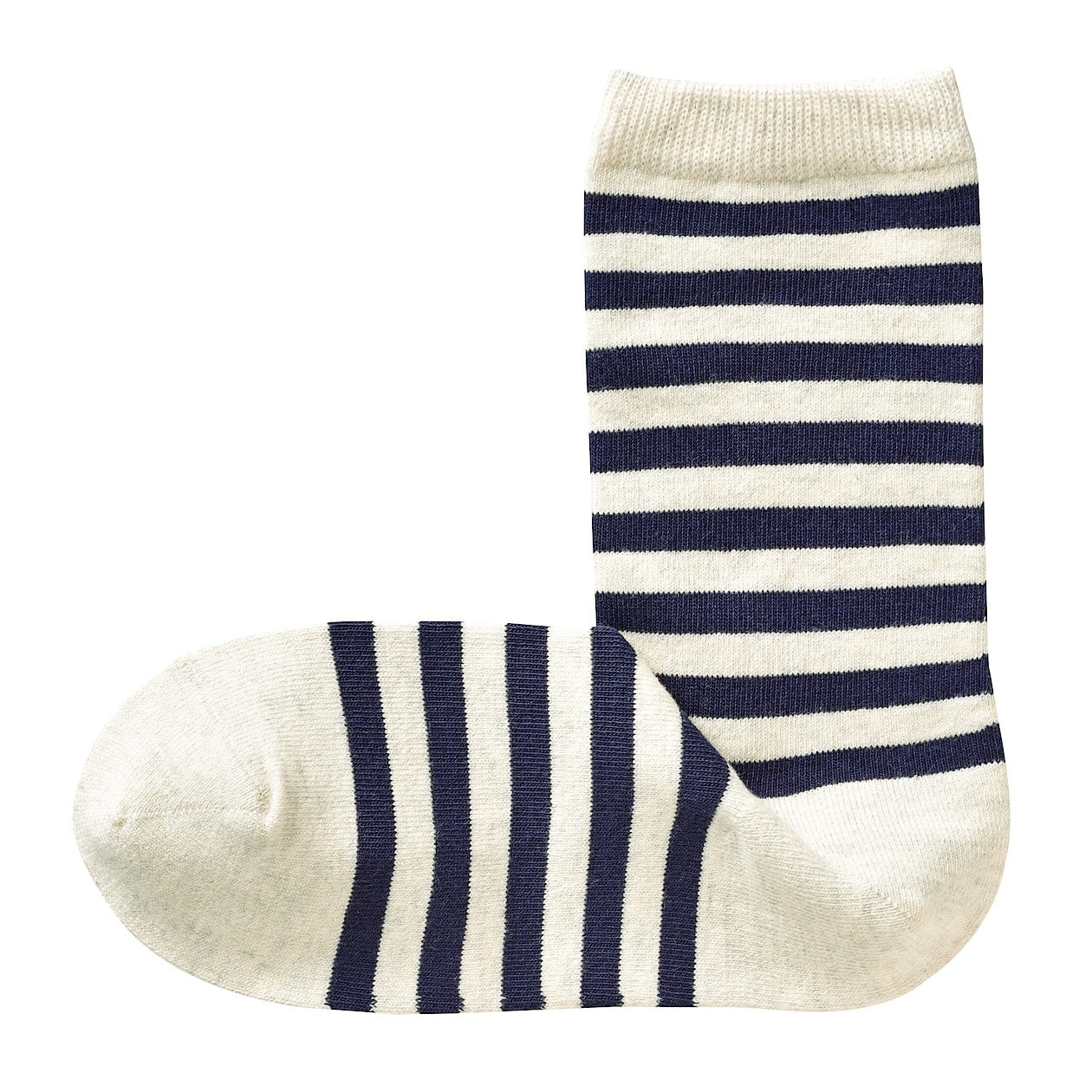足なり直角 口ゴムなし 靴下 ボーダー 婦人 えらべる ２３ ２５ｃｍ オートミールボーダー レギュラー クルー ロング ハイ 靴下 ソックス 婦人 レディース 通販 無印良品