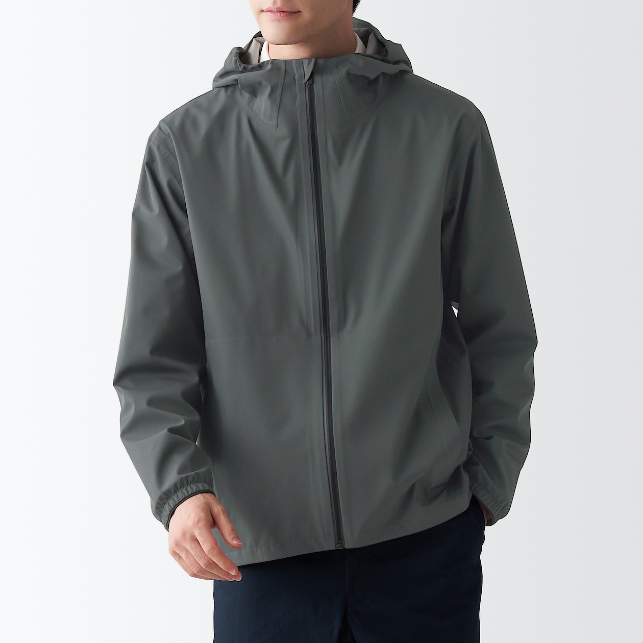 透湿 撥水防水テープ使いフードジャケット 紳士ｓ ダークグレー ジャケット コート 紳士 メンズ 通販 無印良品