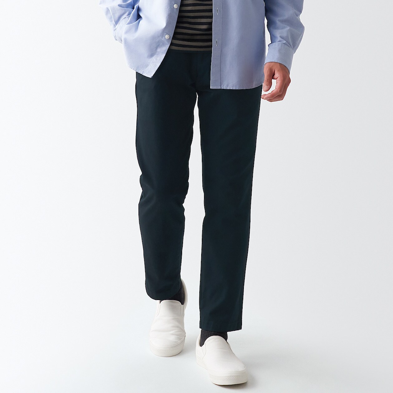 縦横ストレッチチノ スリム股下７６ｃｍ 紳士８２ ダークネイビー パンツ 紳士 メンズ 通販 無印良品