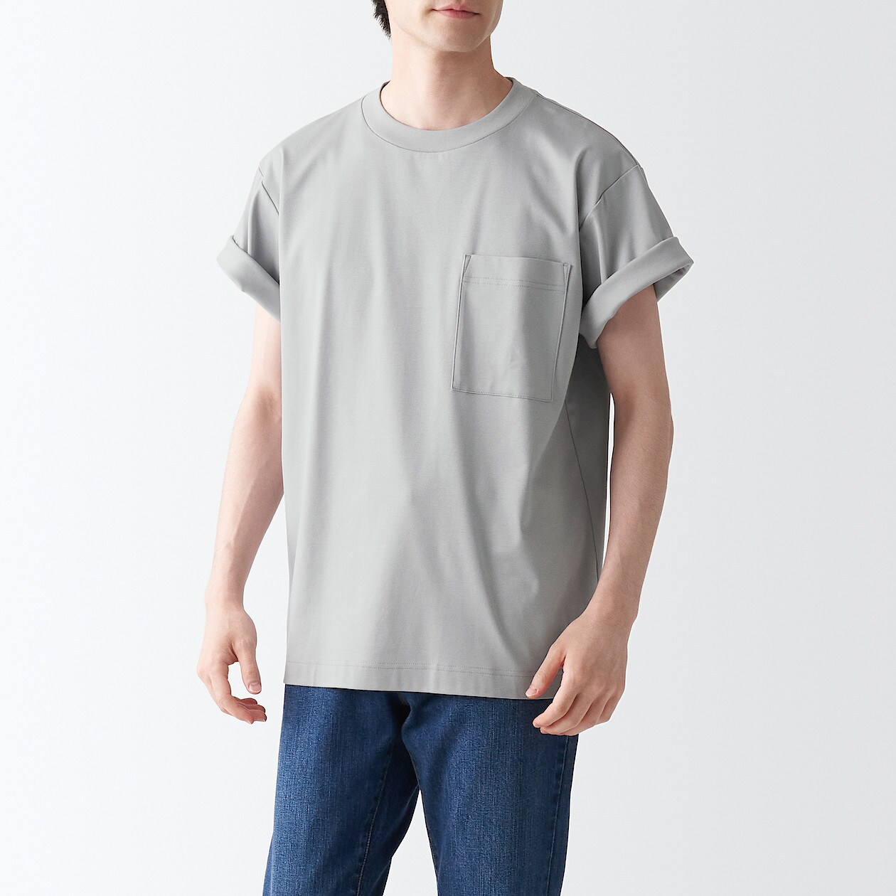 スムース編みｔシャツ 紳士ｍ ライトシルバーグレー 通販 無印良品