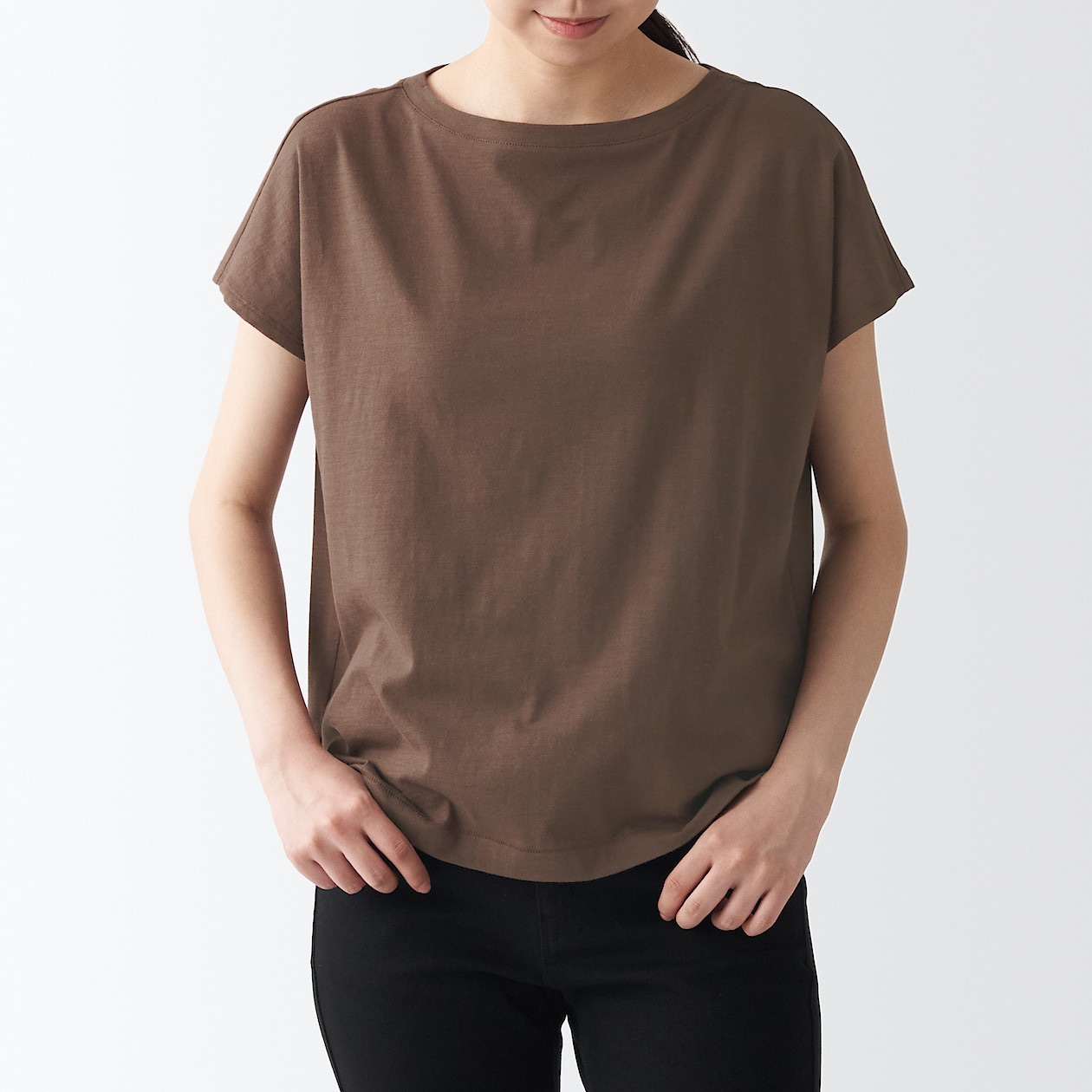 ムラ糸天竺編みフレンチスリーブtシャツ 婦人xs スモーキーブラウン Tシャツ カットソー 半袖 婦人 レディース 通販 無印良品 ムラ糸天竺編みフレンチスリーブtシャツ 婦人xs スモーキーブラウン Tシャツ カットソー 半袖 婦人 レディース 通販 無印良品