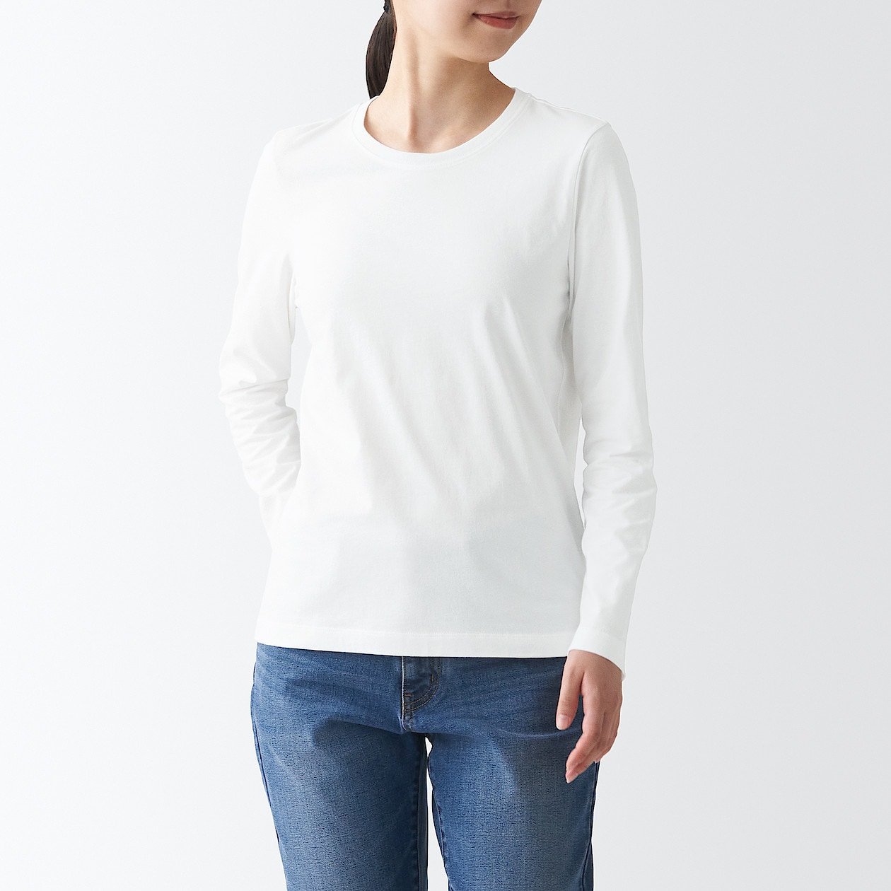 天竺編み長袖ｔシャツ 婦人ｘｓ 白 Tシャツ カットソー 長袖 婦人 レディース 通販 無印良品