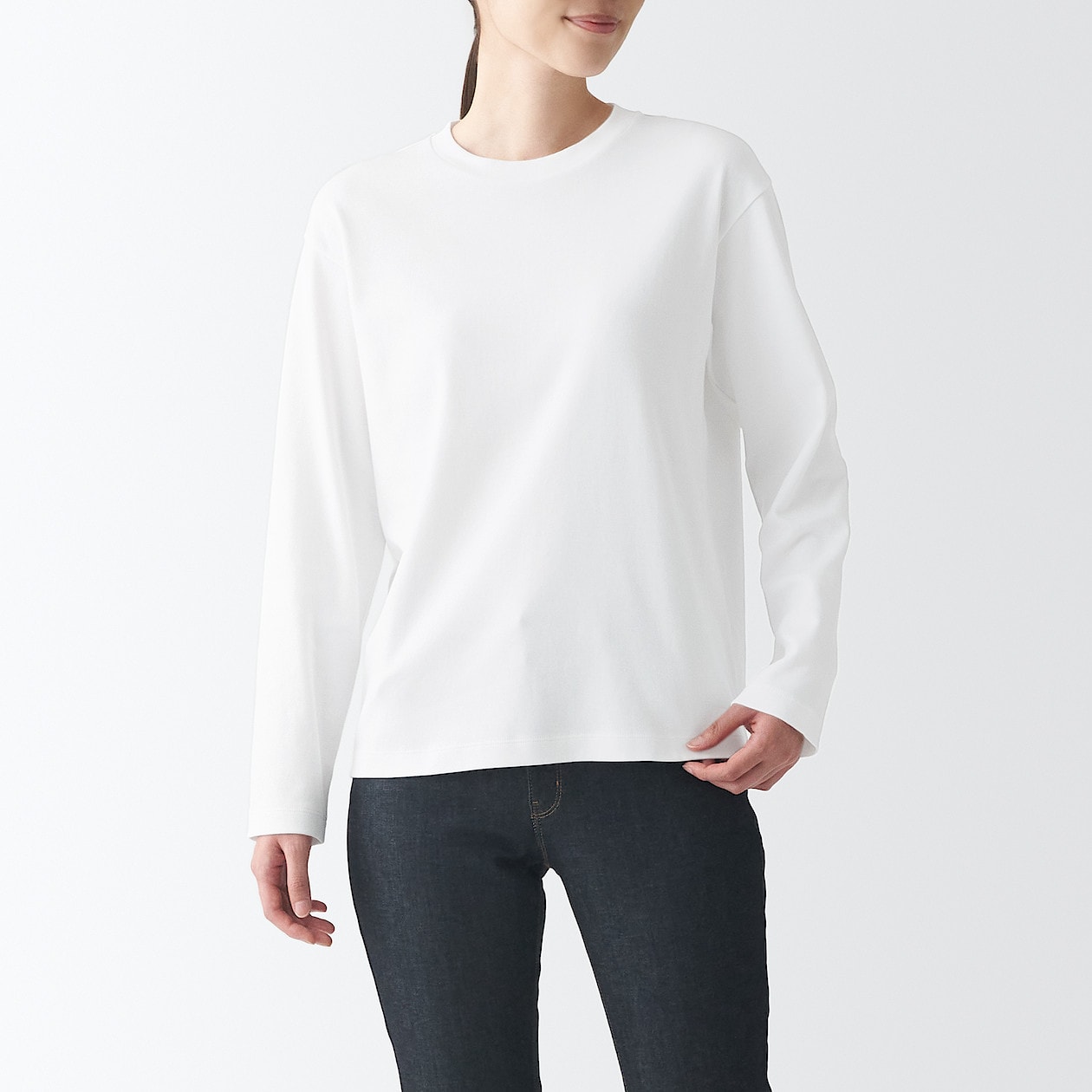 スムース編み長袖ｔシャツ 婦人ｘｓ 白 Tシャツ カットソー 長袖 婦人 レディース 通販 無印良品