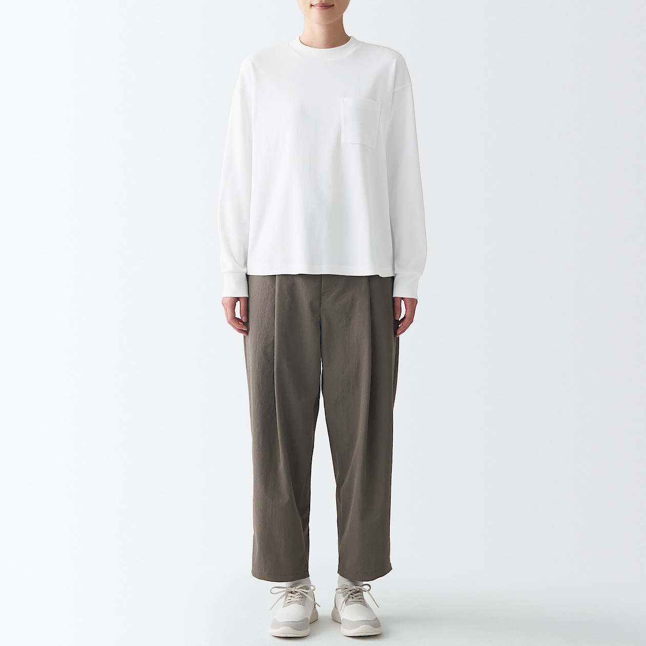 スムース編みワイド長袖Tシャツ M~L・白 | スムース編み |Tシャツ・カットソー(長袖・七分袖) | 婦人・レディース 婦人 通販 | 無印良品 スムース編みワイド長袖Tシャツ M~L・白 | スムース編み |Tシャツ・カットソー(長袖・七分袖) | 婦人・レディース 婦人 通販 | 無印良品