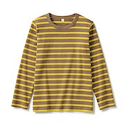 天竺編み長袖ｔシャツ キッズ キッズ１１０ 赤ボーダー キッズトップス 通販 無印良品