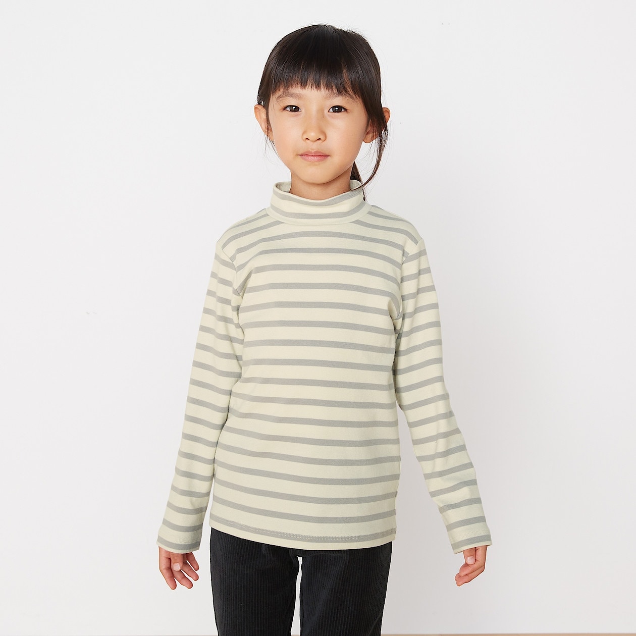 起毛 フライス編みハイネック長袖tシャツ キッズ キッズ110 ライトグレーボーダー こども服 キッズトップス 110 150cm 通販 無印良品 起毛 フライス編みハイネック長袖tシャツ キッズ キッズ110 ライトグレーボーダー こども服 キッズトップス 110 150cm 通販 無印良品