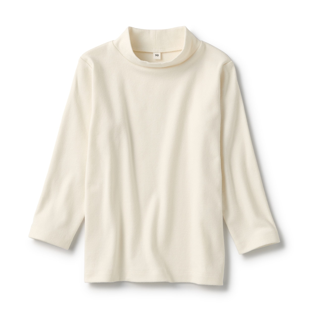起毛 フライス編みハイネック長袖Ｔシャツ（ベビー） ベビー９０・オフ白 | こども服・ベビー服 | ベビートップス（80-100㎝） 通販 | 無印良品