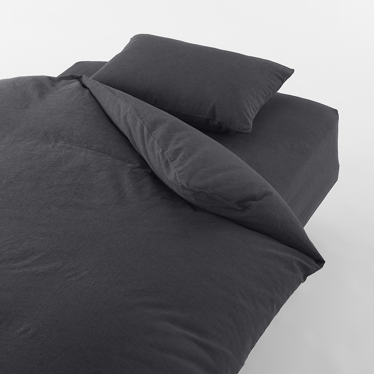 洗いざらしまくらカバー ４３×６３ｃｍ用・ダークグレー | 素材で選ぶ | 布団・寝具カバー 通販 | 無印良品