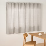 麻平織ノンプリーツカーテン