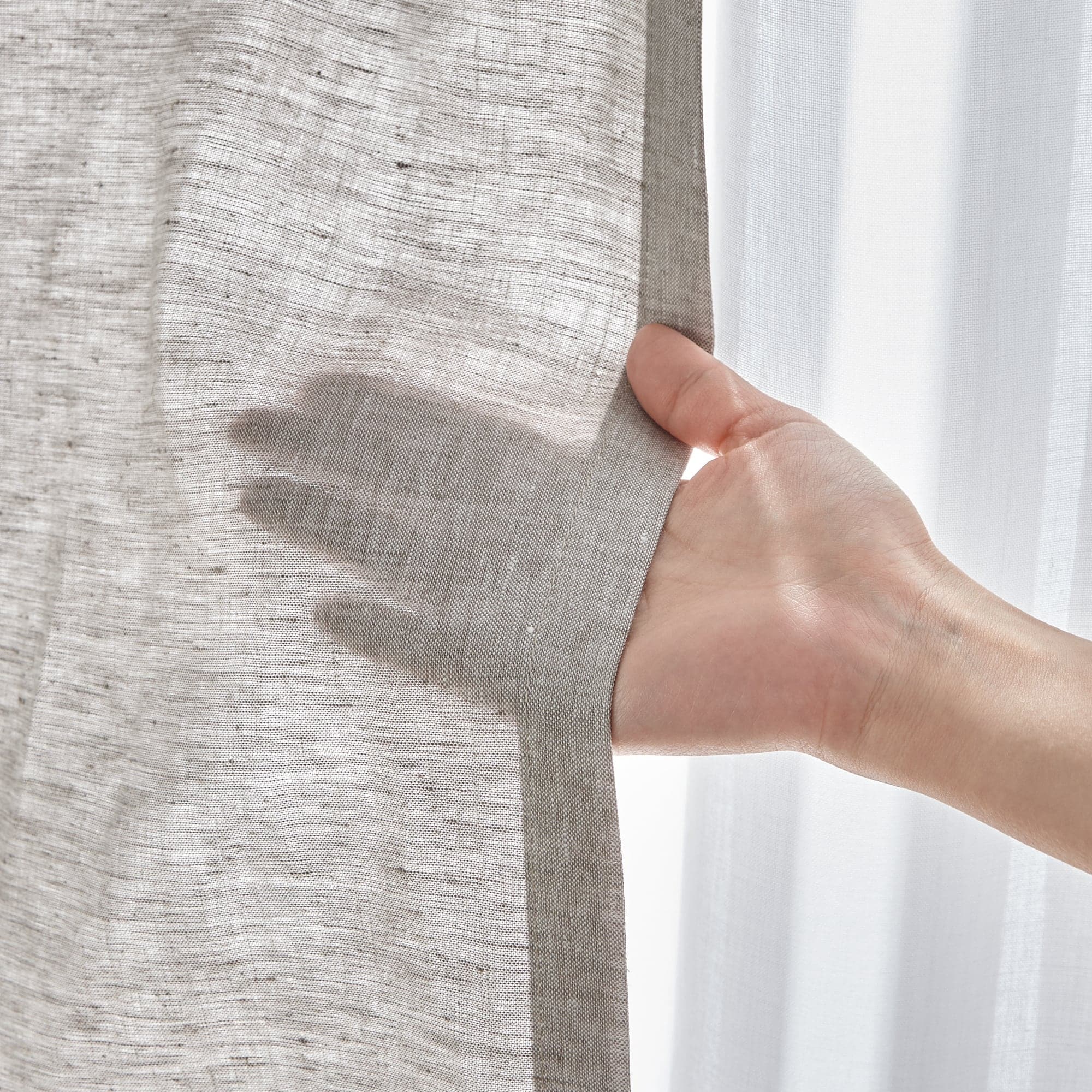 麻平織ノンプリーツカーテン | 無印良品