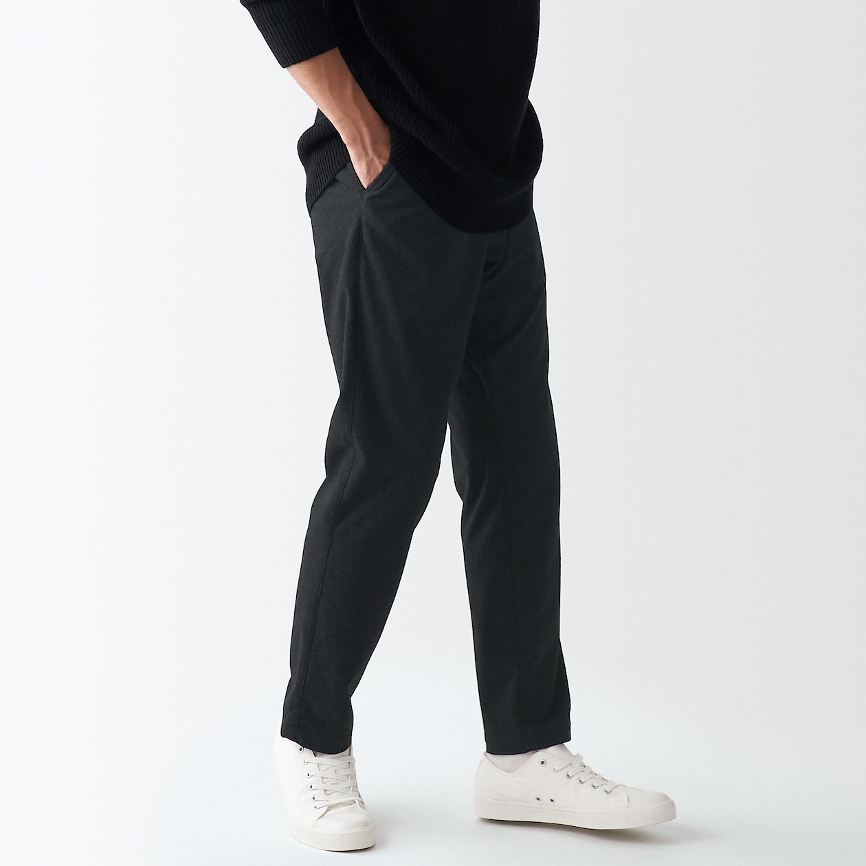ストレッチ 起毛テーパードパンツ 紳士ｌ ダークグレー パンツ 紳士 メンズ 通販 無印良品