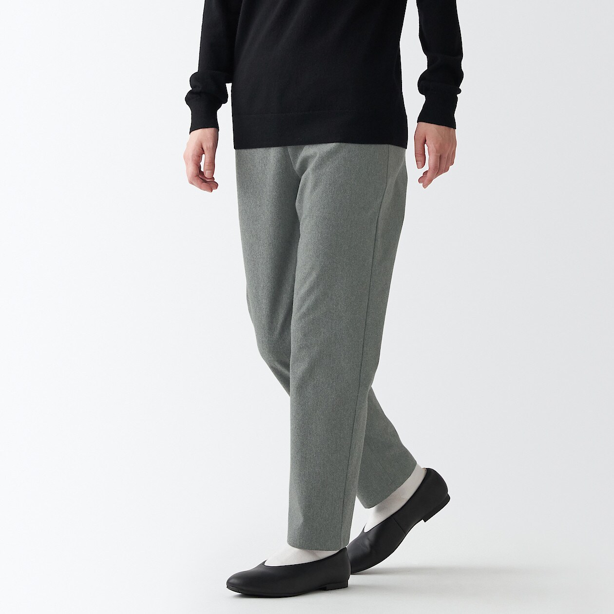 ストレッチ起毛テーパードパンツ 婦人ｌ グレー パンツ 婦人 レディース 通販 無印良品