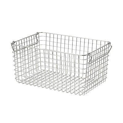 ステンレスワイヤーバスケット４　約幅３７×奥行２６×高さ１８ｃｍ